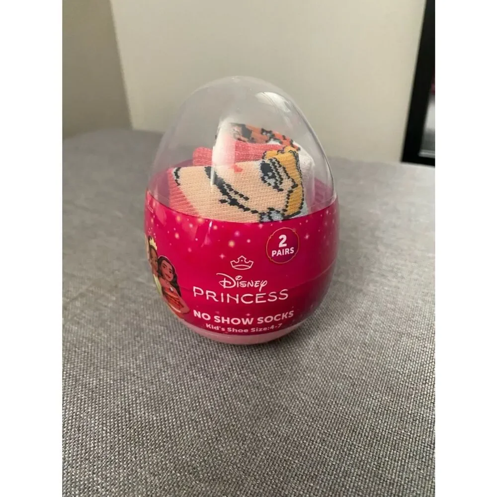 Disney Kids No-Show Socks Pack - Pink, Peach & White